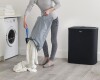 Cesta de lavandería con doble compartimento 90L Tota Negra