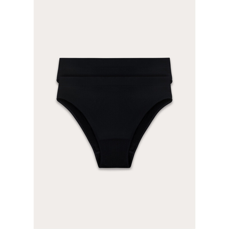 KIT COM 2 CALCINHAS FEM PRETO