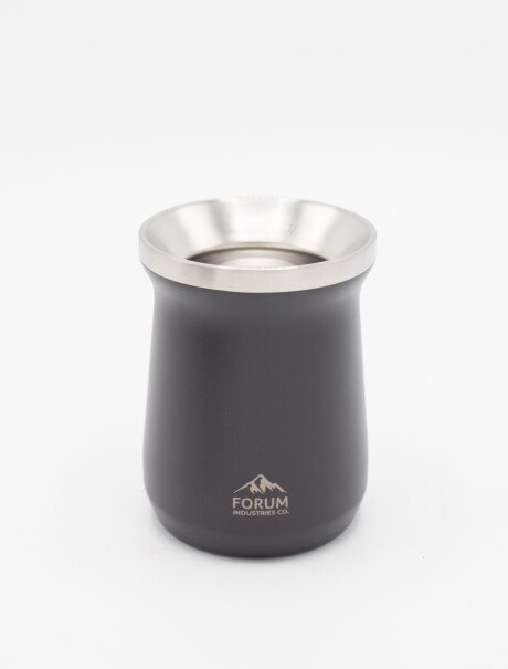 Mate Doble Tapa Acero Inoxidable Negro
