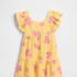 V-SL TIER DRESS FRENCH ALMOND