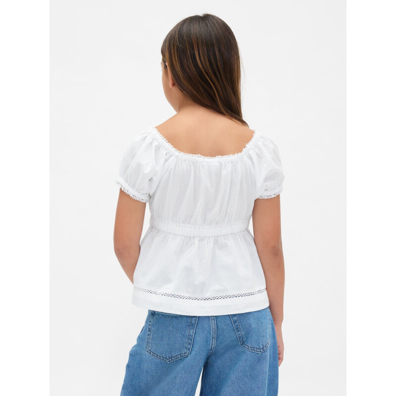 SS HNLY WOV TOP OPTIC WHITE