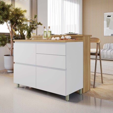 BARRA/ISLA 120 CM MDF NATURAL-BEIGE SUECIA-BERNA