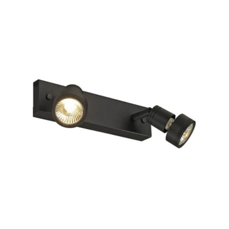 AAS Lámpara De Techo Niza Doble Orientable Negra