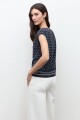 Blusa estampa Paisley azul marino