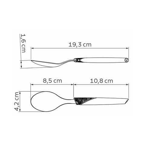 Cuchara de mesa mango ppl verde "LYF" -TRAMONTINA TN7606