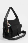 Mochila hobo con llavero negro