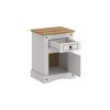 Mesa de luz 1 puerta 1 cajón - Linea mexicana Blanco