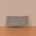 Almohadón Deco Tejido 30 x 50 Doble Punto Merino Gris