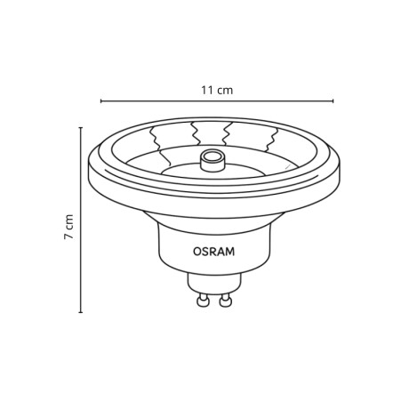 LAMPARA LED OSRAM AR111 DIMERIZABLE GU10 11W 3000K Lámpara LED OSRAM AR111 GU10 Dimerizable 11W 3000K