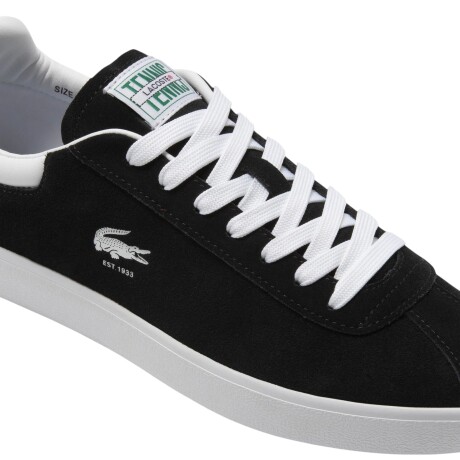 Championes Lacoste Baseshot Leather Black White