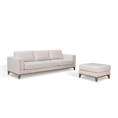 SILLÓN CON CHAISE MÁS DE 4 CUERPOS TELA-PREMIUM BLANCO EASY CLEAN LUXOR PREMIUM HUESO