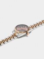 Reloj Con Pulsera De Acero Inoxidable bicolor