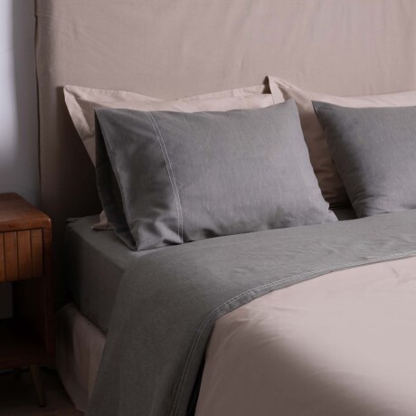 JGO. SÁBANAS KING ALGODON-Y-POLIESTER VERDE CHAMBRAY