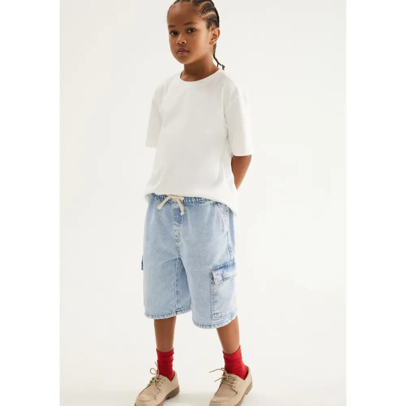 BERMUDA MASC AZUL CLARO