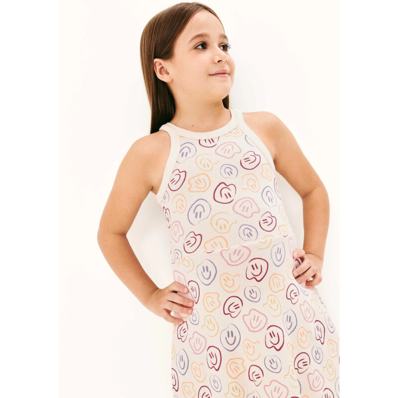 VESTIDO CURTO FEM OFF WHITE