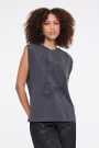 TOP DRAGÓN FLORAL Negro