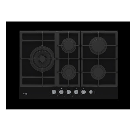 Anafe 5 Hornallas Vidrio Negro Beko HILL75235 Anafe 5 Hornallas Vidrio Negro Beko HILL75235