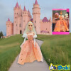 Muñeca Con Vestido De Fiesta Y Accesorios NARANJA SALMON