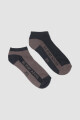 Pack x 2 medias cortas linea de color Marron