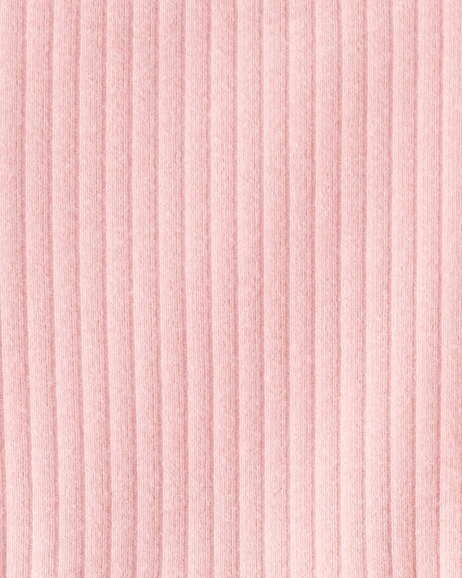 Remera de algodón acanalado, rosada Sin color