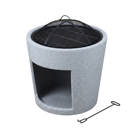 QUEMADOR FOGON FIRE KING CON GUARDA LEÑA PARA EXTERIOR QUEMADOR FOGON FIRE KING CON GUARDA LEÑA PARA EXTERIOR