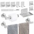 Set De Accesorios Para Baño Juego 10 Piezas Acero Inoxidable IMBACK Color Plateado Set De Accesorios Para Baño Juego 10 Piezas Acero Inoxidable IMBACK Color Plateado