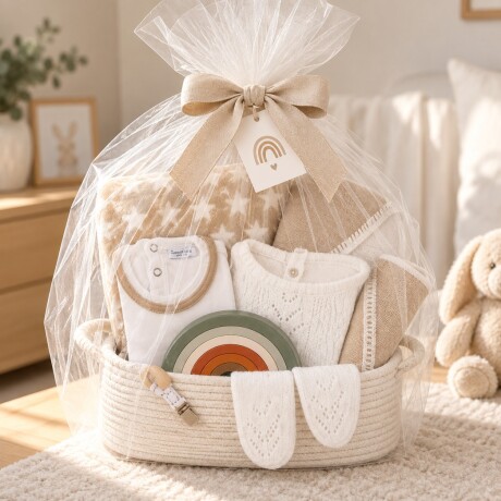 Canasta Nacimiento Algodón Montessori – Premium blanco