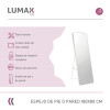 Espejo de pie o pared Glamour Lumax 180x80 cm living dormitorio Blanco