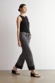 Jean culotte Paulina gris oscuro