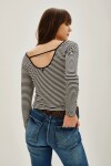Remera Ginna Striped Negro