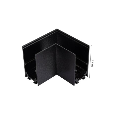 Adaptador Esquinero Horizontal para Riel Magnético G2 para Adosar Esquinero Horizontal Para Riel Magnético G2 De Adosar Negro