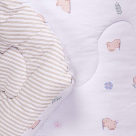 ACOLCHADO 1 PLAZA ALGODON NATURAL-BEIGE JERSEY BEIGE