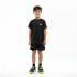 SHORT BOYS POLY LOGO-BK NEGRO