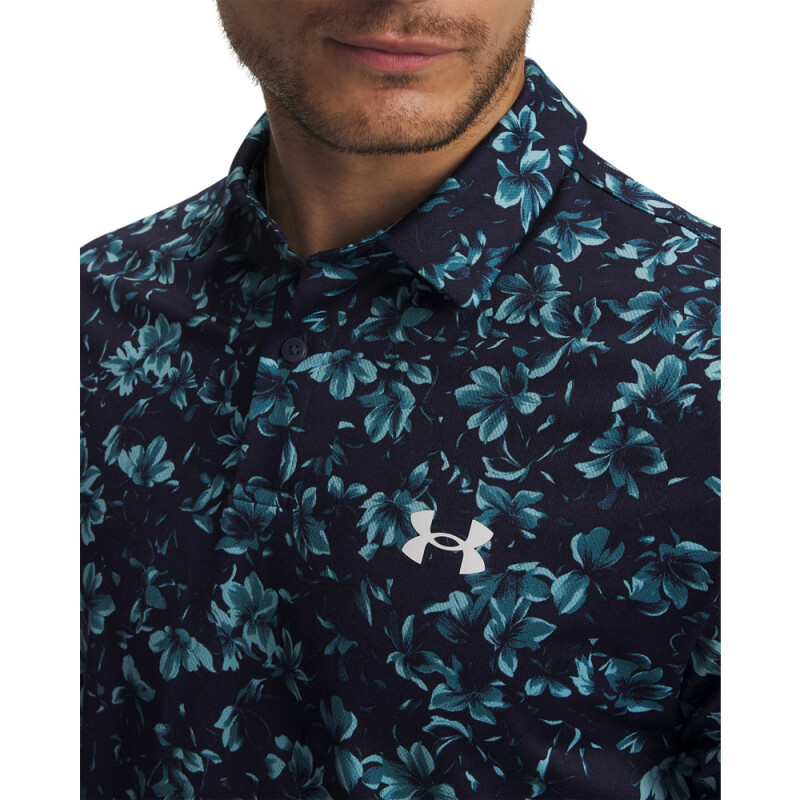 UA Matchplay Printed Polo-PNK BLU-411