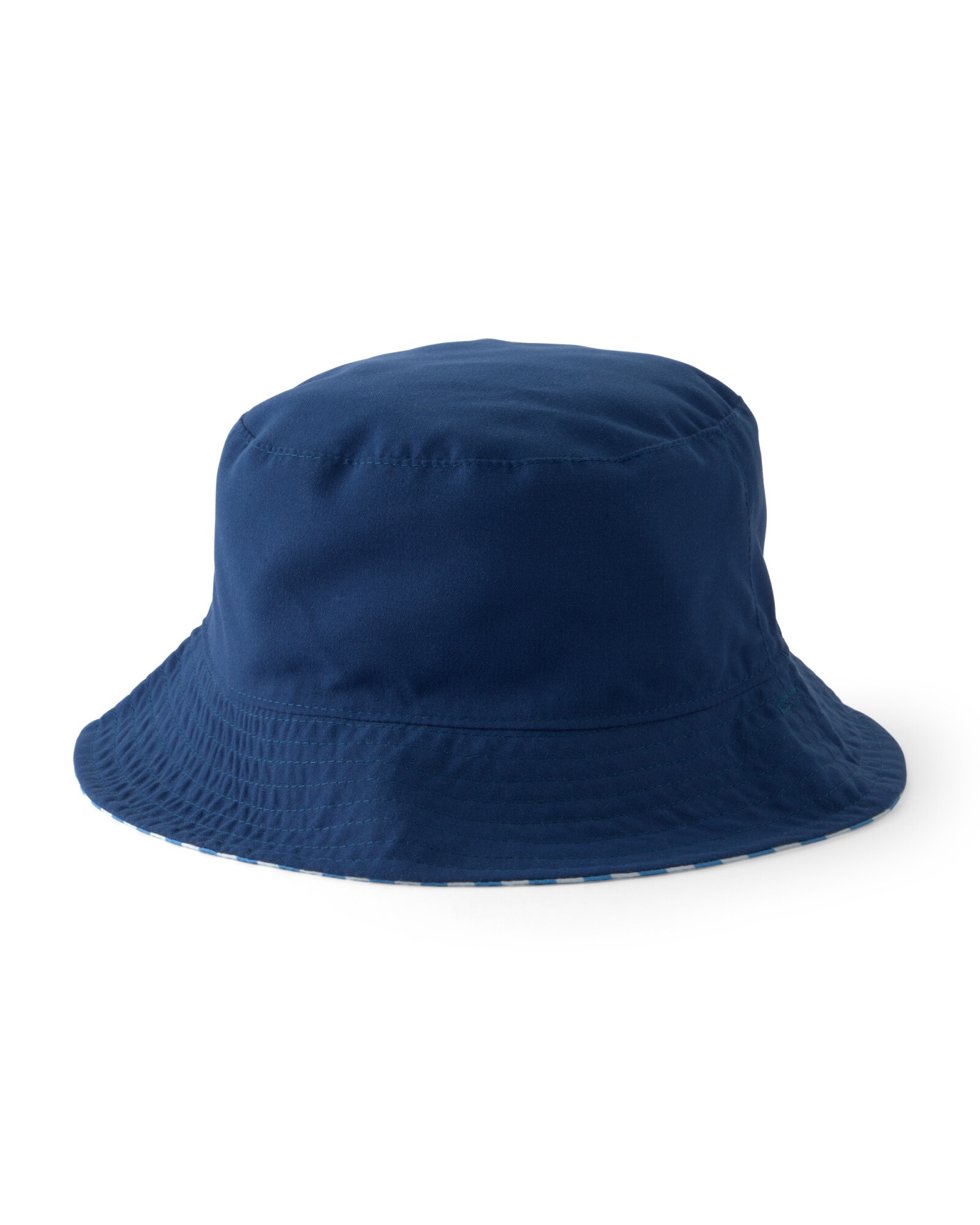 Gorro reversible, azul y rayas Sin color