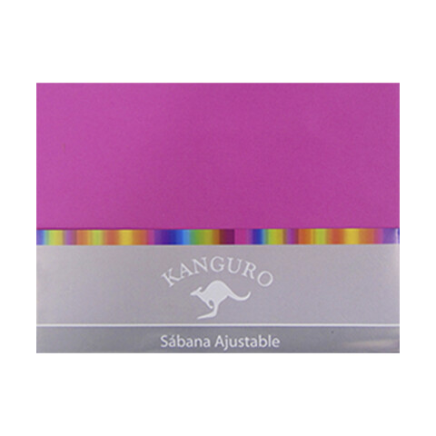 Sábana Ajustable Queen Size Bukara Kanguro 100% Microfibra FUCSIA