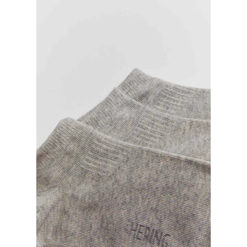 KIT COM 3 PARES MEIAS UNISSEX CINZA