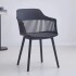 Silla Comedor Cocina Aurora Marcela Nórdica Apoyabrazos 83Cm Negro 1