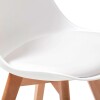 Juego de Comedor 4 Sillas Eames Acolchonadas 80 Blanco