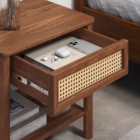 MESA DE LUZ MADERA MARRON PALERMO