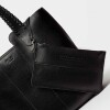 Shopper The Braided en cuero vegetal liso Negro