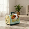 Perro de peluche con jaula transportadora y accesorios Perro de peluche con jaula transportadora y accesorios