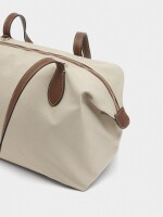 Bolso Shopper Liso De Nylon crudo