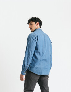 012468 CAMISA TIPO JEAN HARRY Azul
