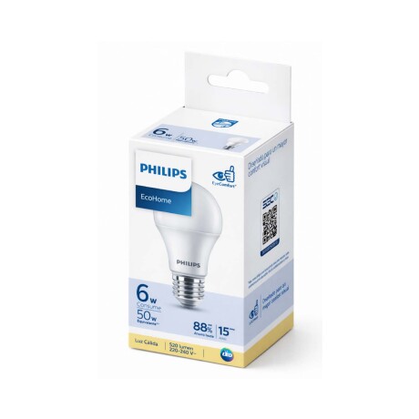 LÁMPARA LEDBULB PHILIPS METAL E27 6W CÁLIDA