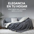 Frazada Manta Polar Con Corderito Acolchado 1 Plazas 200x150 Variante Color Gris
