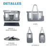 Bolso Transportador De Mascotas Ventilado Y Seguro GRIS