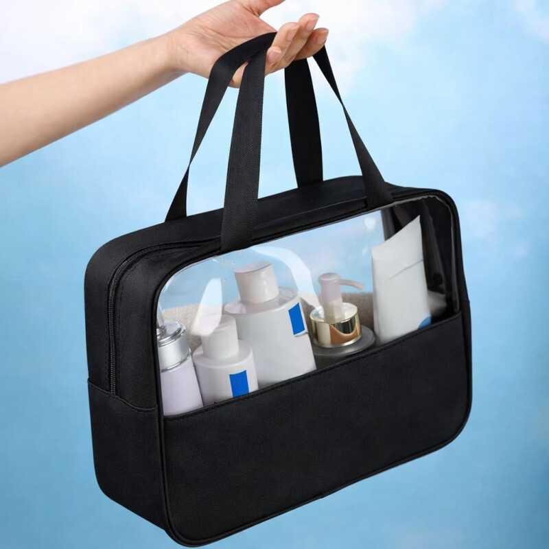 Set de Neceser de Viaje Transparentes Impermeables Negro