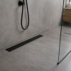 RECEPTACULO LINEAR PVC SIN SIFON TAPA NEGRA Receptaculo Linear Pvc Sin Sifon Tapa Negra
