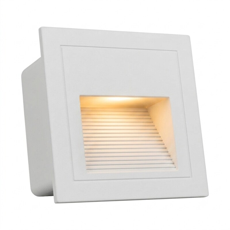 LUMINARIA TRENTO LUX CUBO DE EMBUTIR PARA ESCALERA - 3W Luminaria de Escalera Trento LUX 3W Blanco